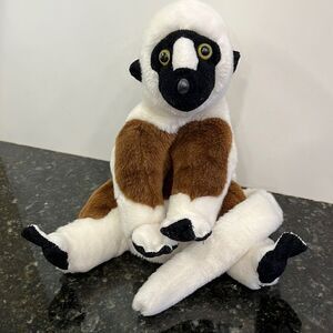 Brown & Black Lemur Plush 12” Monkey Soft Stuffed